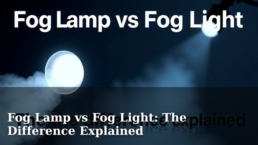Fog Lamp vs Fog Light: The Difference Explained