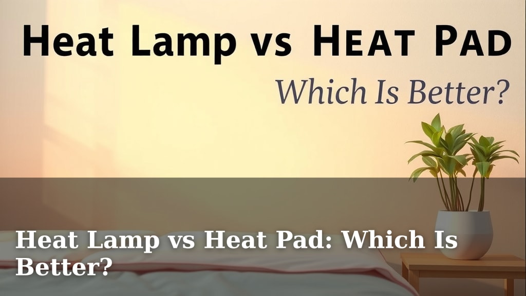 Heat Lamp vs Heat Pad: Which Is Better?