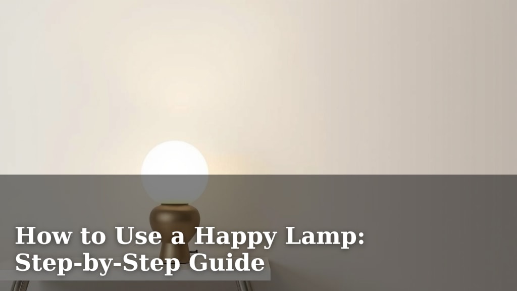 How to Use a Happy Lamp: Step-by-Step Guide