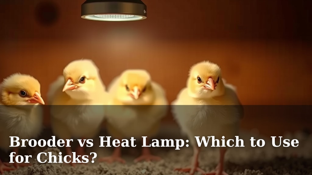 Brooder vs Heat Lamp: Which to Use for Chicks?