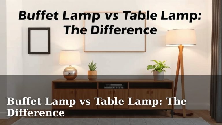 Buffet Lamp vs Table Lamp: The Difference