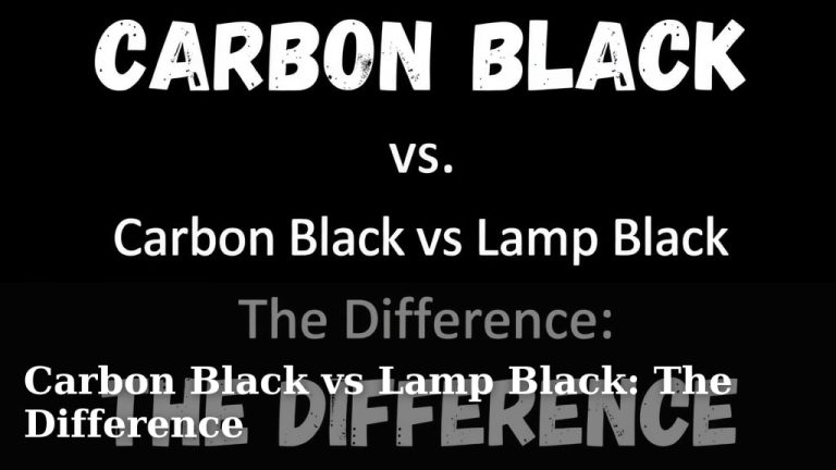 Carbon Black vs Lamp Black: The Difference