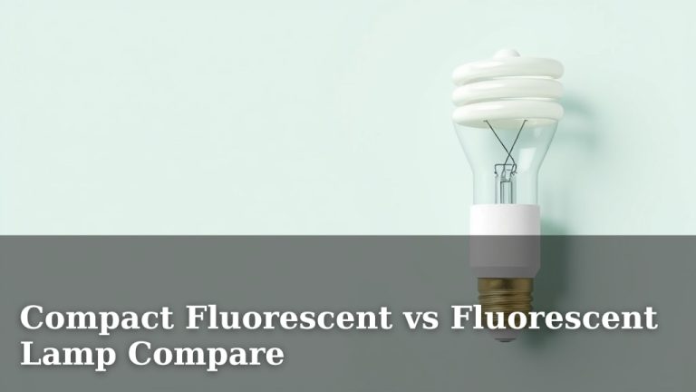 Compact Fluorescent vs Fluorescent Lamp Compare