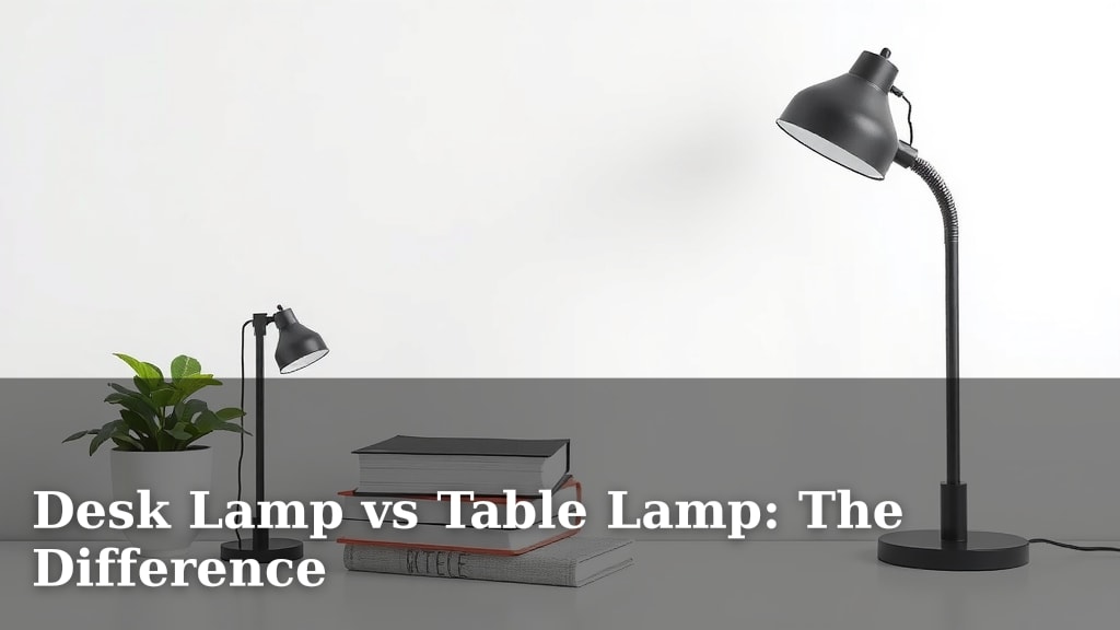 Desk Lamp vs Table Lamp: The Difference