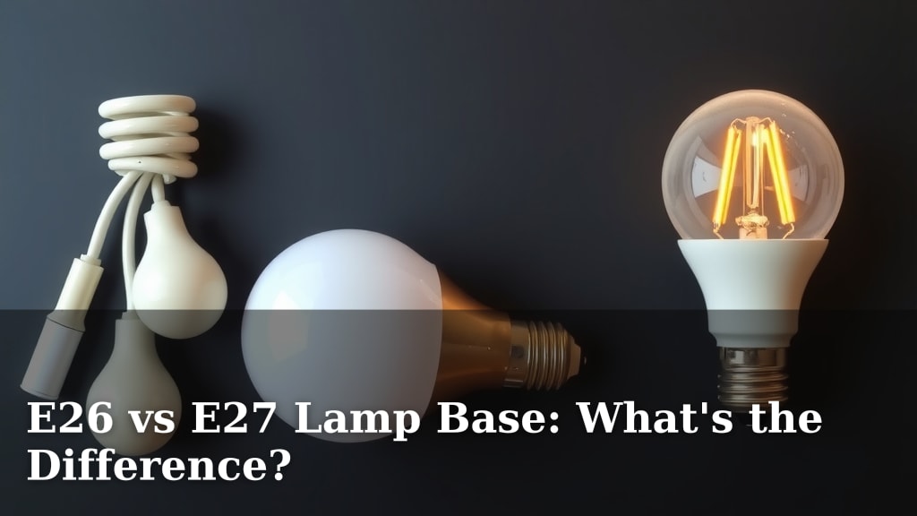 E26 vs E27 Lamp Base: What's the Difference?