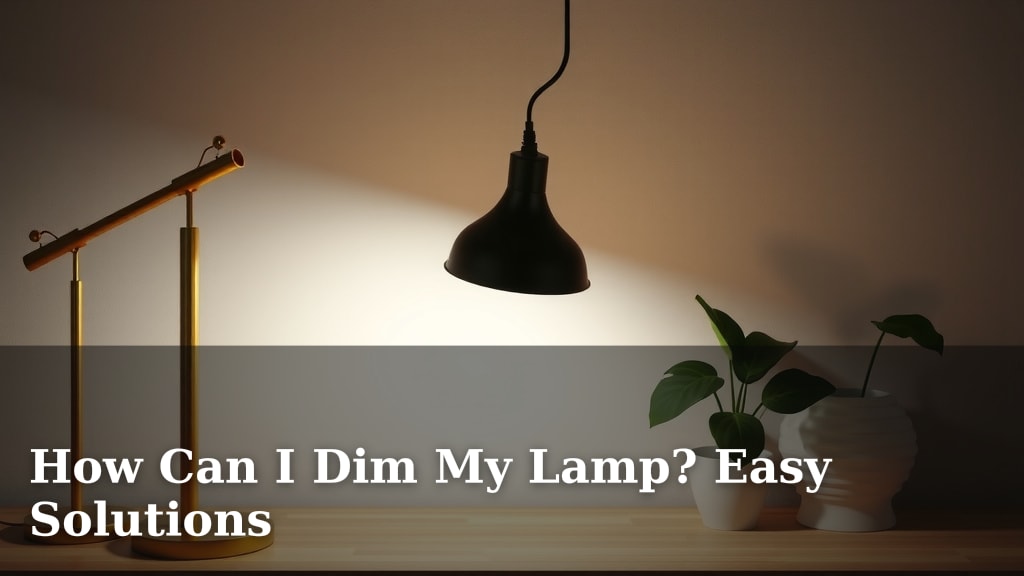How Can I Dim My Lamp? Easy Solutions