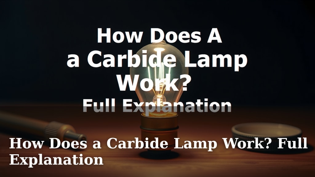 How Does a Carbide Lamp Work? Full Explanation