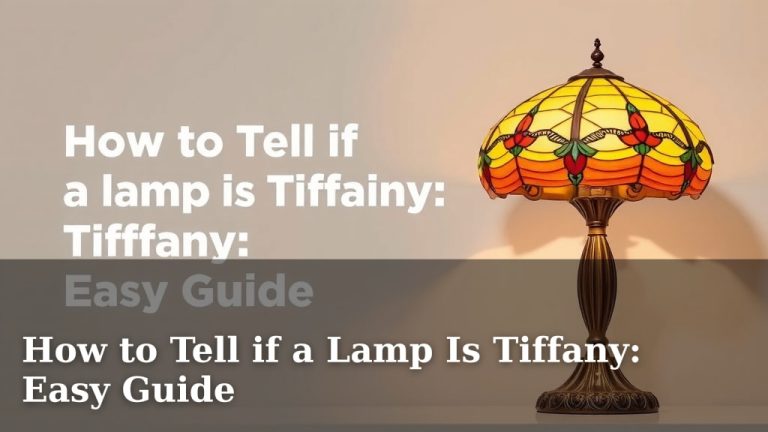 How to Tell if a Lamp Is Tiffany: Easy Guide