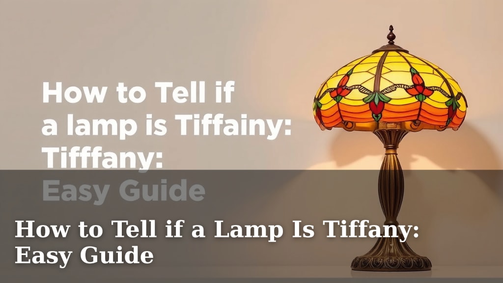 How to Tell if a Lamp Is Tiffany: Easy Guide