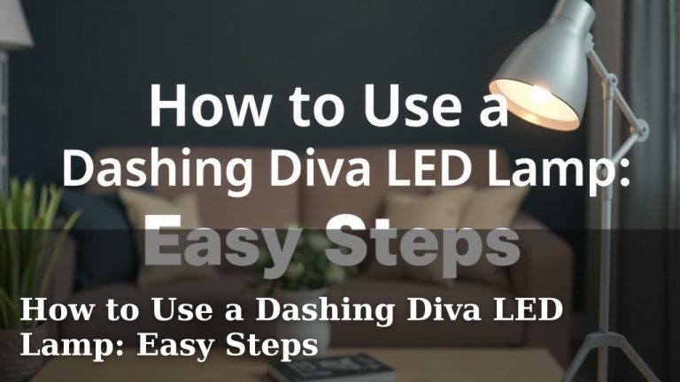 How to Use a Dashing Diva LED Lamp: Easy Steps