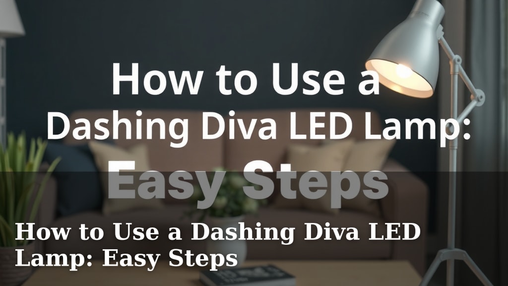 How to Use a Dashing Diva LED Lamp: Easy Steps