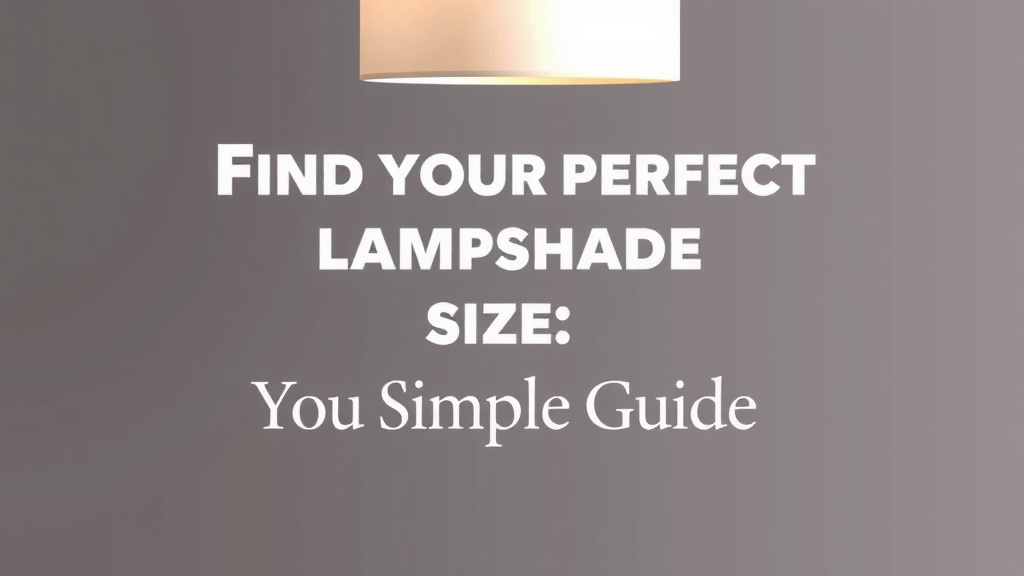 Find Your Perfect Lampshade Size: A Simple Guide