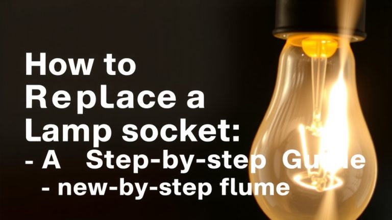 How to Replace a Lamp Socket: A Step-by-Step Guide