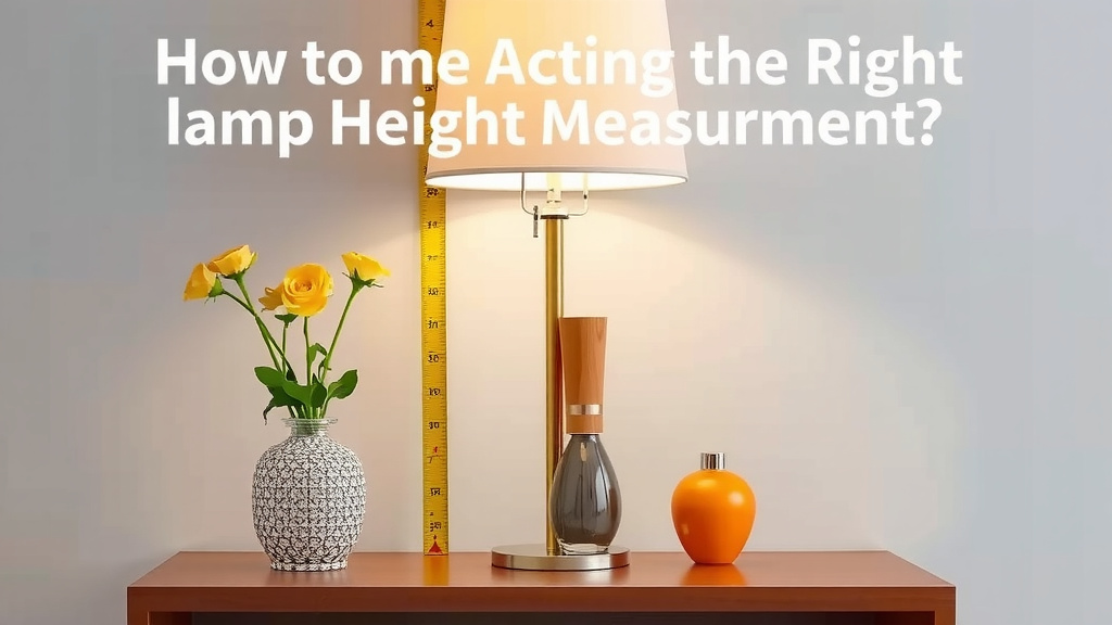 Getting the Right Lamp Height Measurement