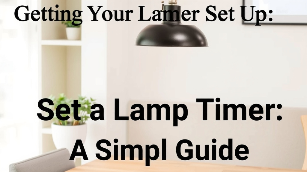 Getting Your Lamp Timer Set Up: A Simple Guide