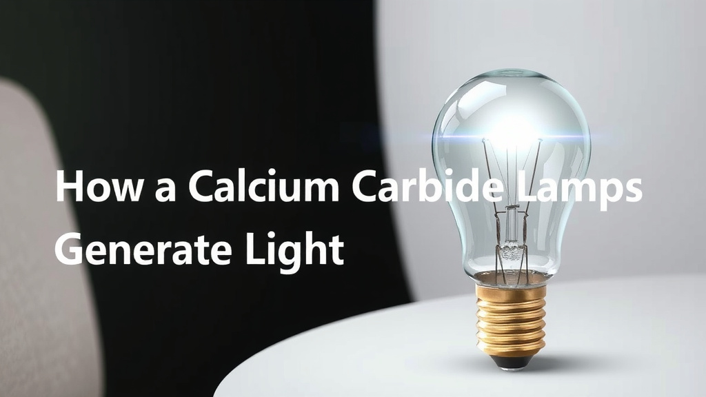 How a Calcium Carbide Lamp Generates Light