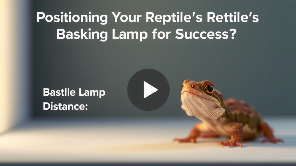 Positioning Your Reptile's Basking Lamp for Success