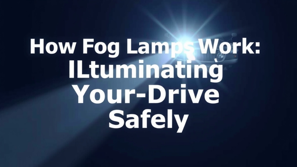 How Fog Lamps Work: Illuminating Your Drive Safely
